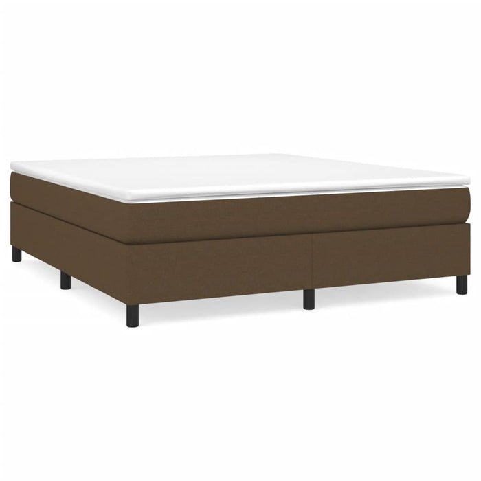 Pat box spring cu saltea, maro închis, 160x200 cm, textil - WALTI WALTI