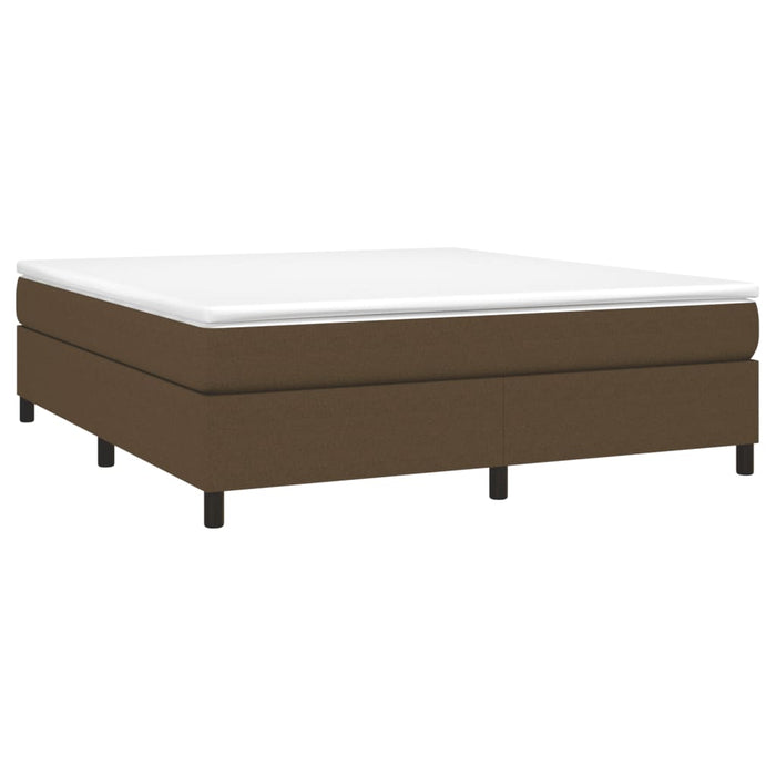 Pat box spring cu saltea, maro închis, 160x200 cm, textil - WALTI WALTI