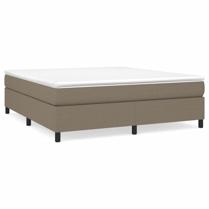 Pat box spring cu saltea, gri taupe, 160x200 cm material textil - WALTI WALTI