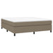 Pat box spring cu saltea, gri taupe, 160x200 cm material textil - WALTI WALTI