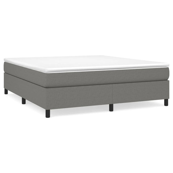 Pat box spring cu saltea, gri închis, 180x200 cm, textil - WALTI WALTI