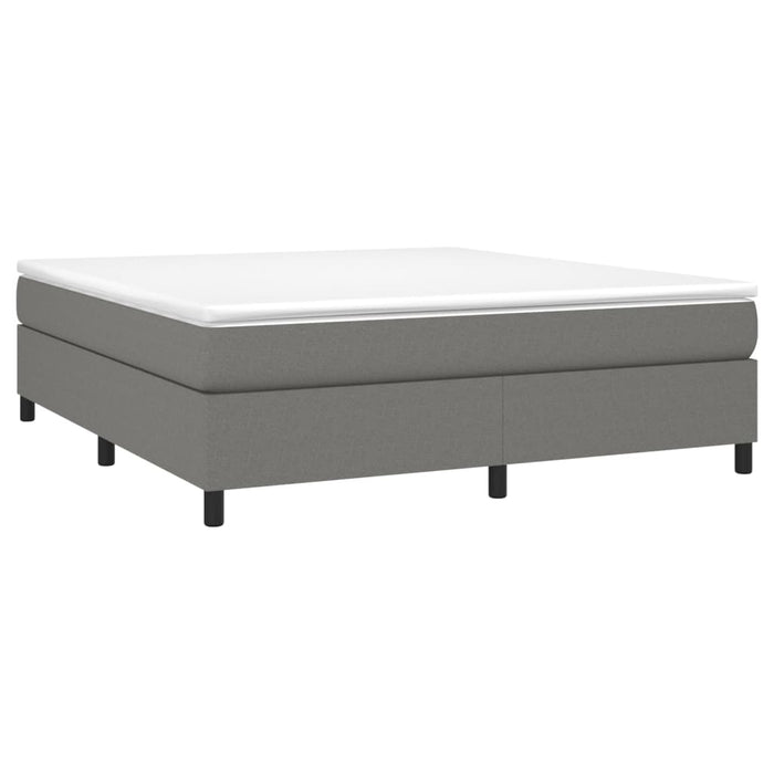 Pat box spring cu saltea, gri închis, 180x200 cm, textil - WALTI WALTI