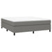Pat box spring cu saltea, gri închis, 180x200 cm, textil - WALTI WALTI
