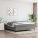 Pat box spring cu saltea, gri închis, 180x200 cm, textil - WALTI WALTI