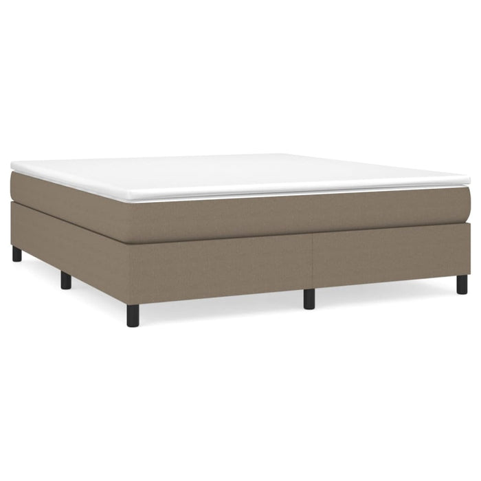 Pat continental cu saltea, gri taupe, 180x200 cm, textil - WALTI WALTI