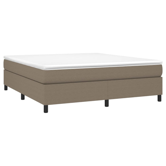 Pat continental cu saltea, gri taupe, 180x200 cm, textil - WALTI WALTI