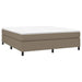 Pat continental cu saltea, gri taupe, 180x200 cm, textil - WALTI WALTI