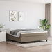 Pat continental cu saltea, gri taupe, 180x200 cm, textil - WALTI WALTI
