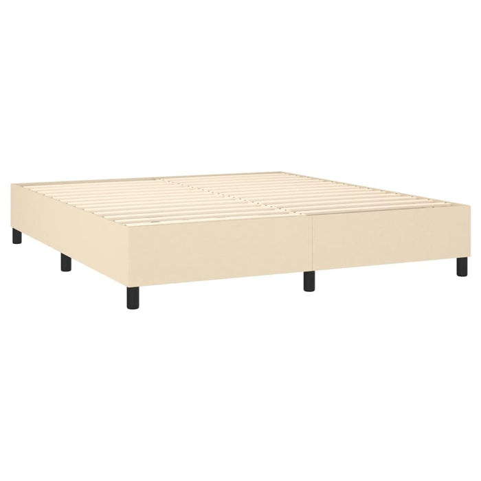 Pat continental cu saltea, crem, 180x200 cm, textil - WALTI WALTI