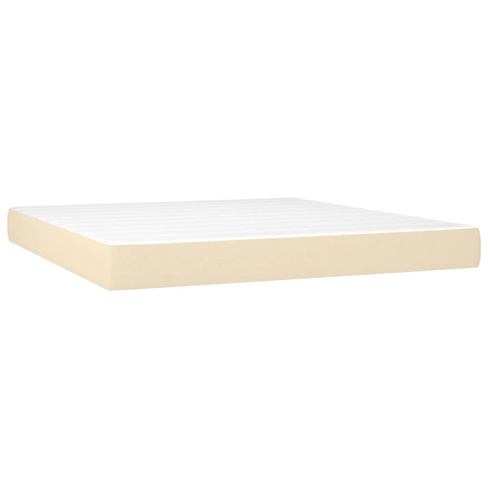Pat continental cu saltea, crem, 180x200 cm, textil - WALTI WALTI
