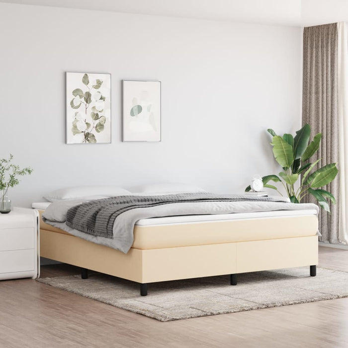 Pat continental cu saltea, crem, 180x200 cm, textil - WALTI WALTI