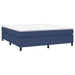 Pat box spring cu saltea, albastru, 180x200 cm, material textil - WALTI WALTI