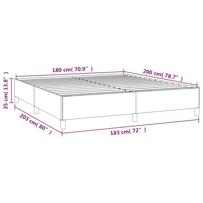 Pat box spring cu saltea, albastru, 180x200 cm, material textil - WALTI WALTI