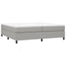 Pat box spring cu saltea, gri deschis, 200x200 cm, textil - WALTI WALTI