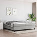 Pat box spring cu saltea, gri deschis, 200x200 cm, textil - WALTI WALTI
