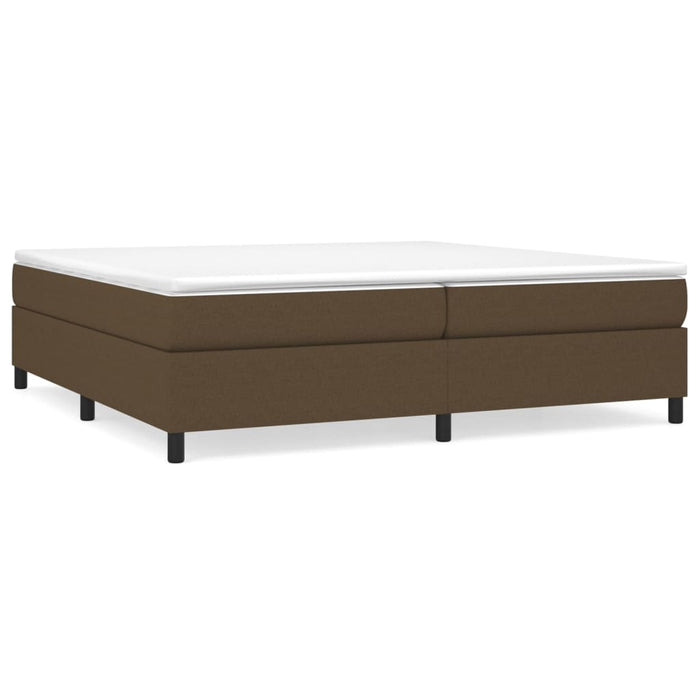 Pat box spring cu saltea, maro închis, 200x200 cm, textil - WALTI WALTI