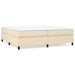 Pat box spring cu saltea, crem, 200x200 cm, textil - WALTI WALTI