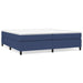 Pat box spring cu saltea, albastru, 200x200 cm, textil - WALTI WALTI