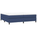 Pat box spring cu saltea, albastru, 200x200 cm, textil - WALTI WALTI