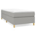 Pat box spring cu saltea, gri deschis, 80x200 cm, textil - WALTI WALTI