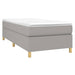 Pat box spring cu saltea, gri deschis, 80x200 cm, textil - WALTI WALTI