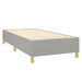 Pat box spring cu saltea, gri deschis, 80x200 cm, textil - WALTI WALTI