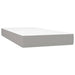 Pat box spring cu saltea, gri deschis, 80x200 cm, textil - WALTI WALTI