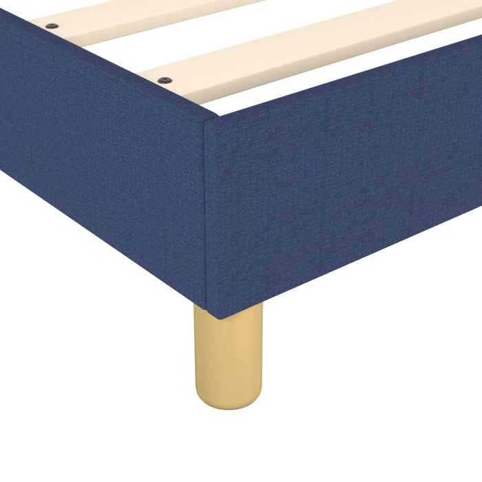 Pat box spring cu saltea, albastru, 80x200 cm, textil - WALTI WALTI