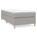 Pat box spring cu saltea, gri deschis, 100x200 cm, textil - WALTI WALTI