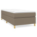 Pat box spring cu saltea, gri taupe, 100x200 cm, textil - WALTI WALTI