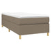 Pat box spring cu saltea, gri taupe, 100x200 cm, textil - WALTI WALTI