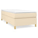Pat box spring cu saltea, crem, 100x200 cm, textil - WALTI WALTI