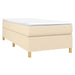 Pat box spring cu saltea, crem, 100x200 cm, textil - WALTI WALTI