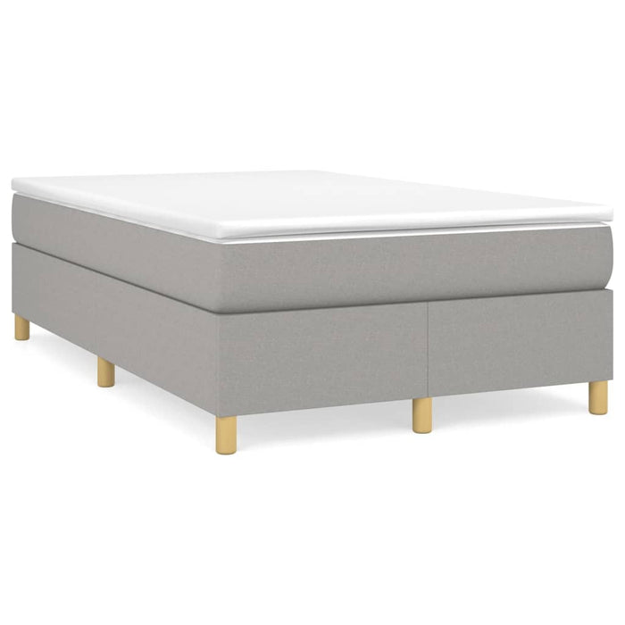 Pat box spring cu saltea, gri deschis, 120x200 cm, textil - WALTI WALTI