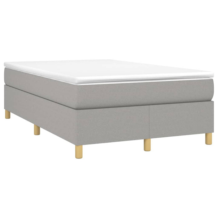 Pat box spring cu saltea, gri deschis, 120x200 cm, textil - WALTI WALTI