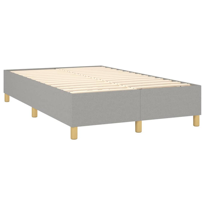 Pat box spring cu saltea, gri deschis, 120x200 cm, textil - WALTI WALTI