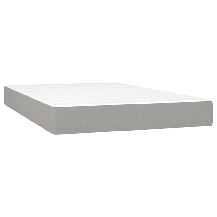 Pat box spring cu saltea, gri deschis, 120x200 cm, textil - WALTI WALTI