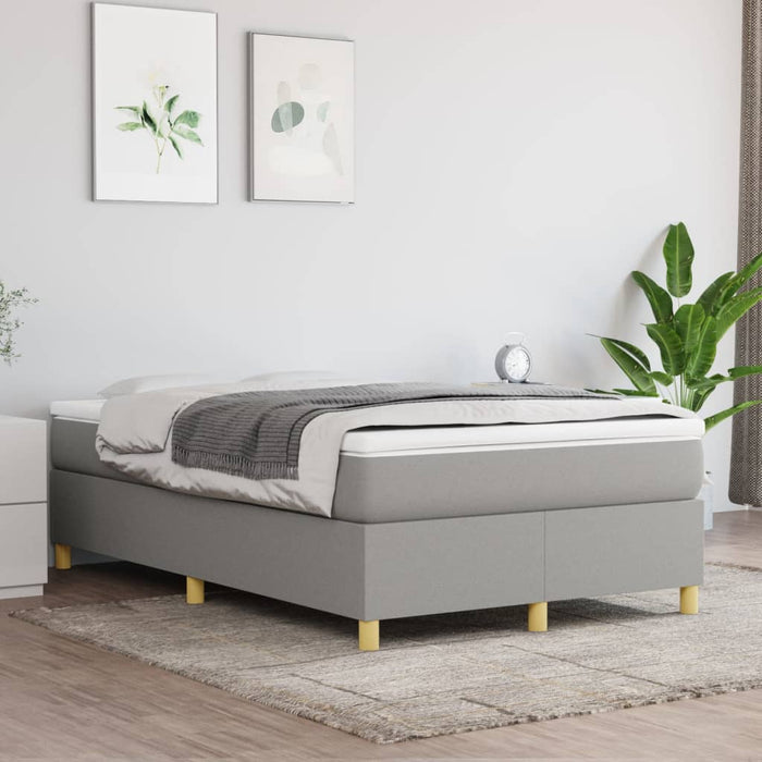 Pat box spring cu saltea, gri deschis, 120x200 cm, textil - WALTI WALTI