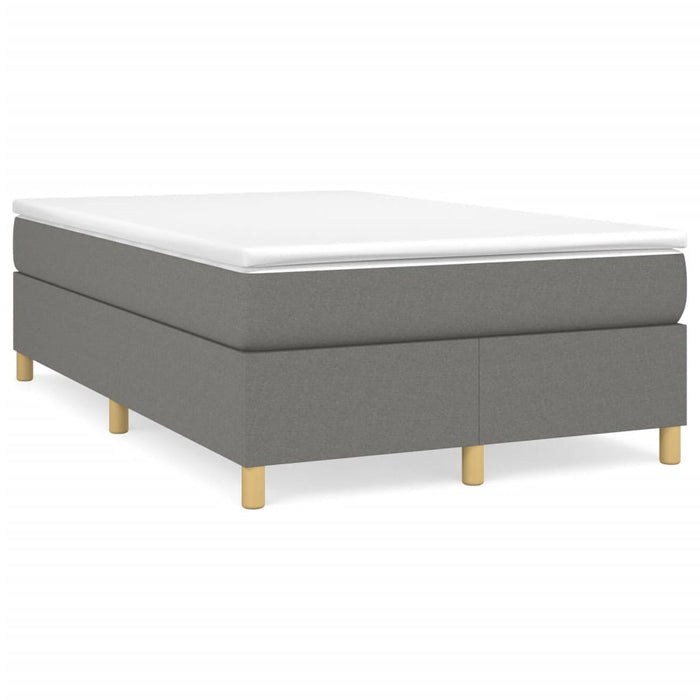 Pat box spring cu saltea, gri închis, 120x200 cm, textil - WALTI WALTI