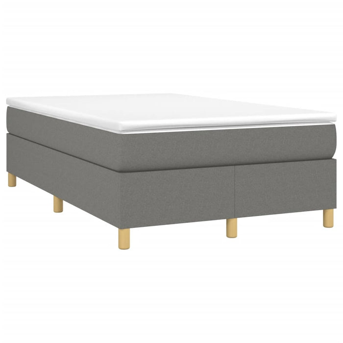 Pat box spring cu saltea, gri închis, 120x200 cm, textil - WALTI WALTI