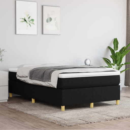 Pat box spring cu saltea, negru, 120x200 cm, textil - WALTI WALTI