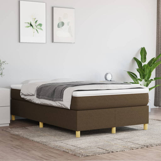 Pat box spring cu saltea, maro închis, 120x200 cm, textil - WALTI WALTI