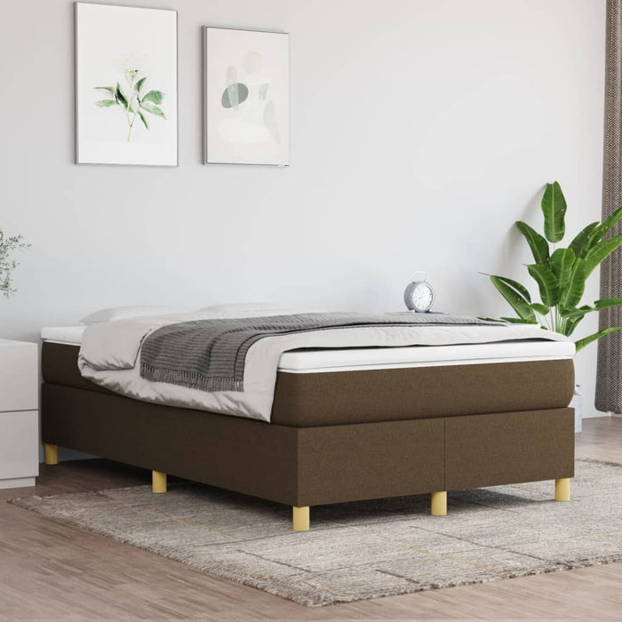 Pat box spring cu saltea, maro închis, 120x200 cm, textil - WALTI WALTI