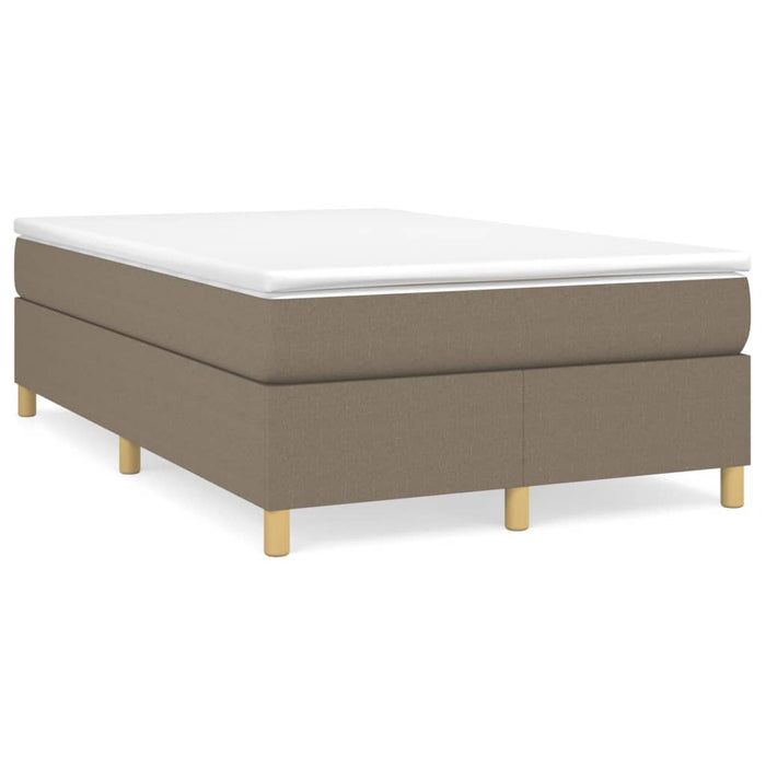 Pat box spring cu saltea, gri taupe, 120x200 cm, textil - WALTI WALTI
