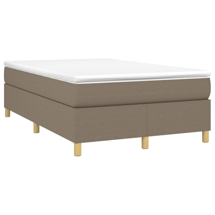 Pat box spring cu saltea, gri taupe, 120x200 cm, textil - WALTI WALTI