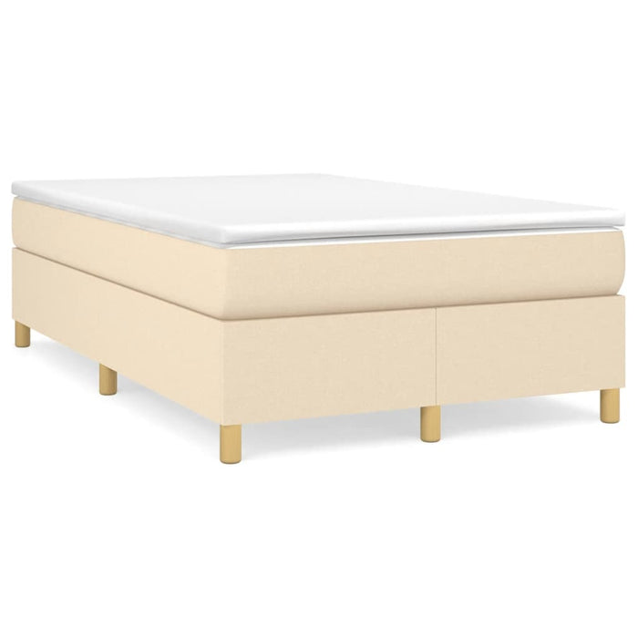Pat box spring cu saltea, crem, 120x200 cm, textil - WALTI WALTI