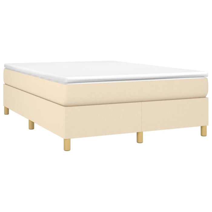 Pat box spring cu saltea, crem, 140x200 cm, textil - WALTI WALTI