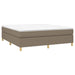 Pat box spring cu saltea, gri taupe, 160x200 cm material textil - WALTI WALTI