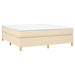 Pat box spring cu saltea, crem, 160x200 cm, material textil - WALTI WALTI