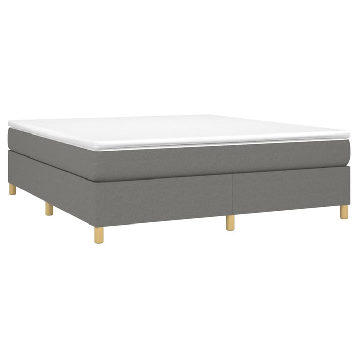 Pat box spring cu saltea, gri închis, 180x200 cm, textil - WALTI WALTI